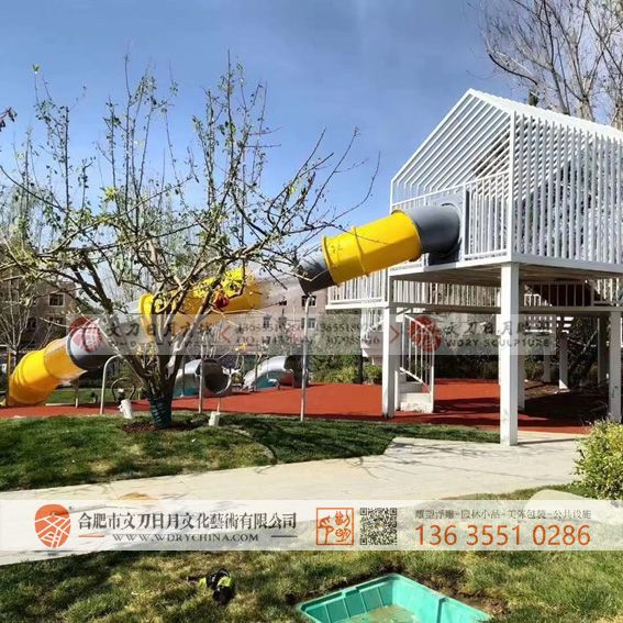 大型户外非标定制不锈钢滑梯儿童游乐场景区商场游乐设施